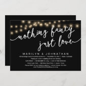 Invitation Rien De Chic, Juste Amour, Dîner Rustique Mariage (Devant / Derrière)