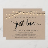 Invitation Rien De Chic, Juste Amour, Éclairage À Cordes (Devant / Derrière)