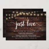 Invitation Rien De Chic, Juste Amour, Éclairage À Cordes (Devant / Derrière)