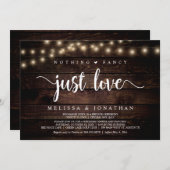 Invitation Rien De Chic, Juste Amour, Éclairage À Cordes (Devant / Derrière)