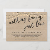 Invitation Rien De Chic, Juste Amour Rustique Dîner Mariage (Devant)