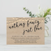 Invitation Rien De Chic, Juste Amour Rustique Dîner Mariage (Debout devant)