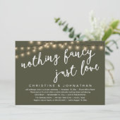 Invitation Rien De Chic, Juste Amour Rustique Dîner Mariage (Debout devant)