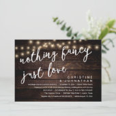 Invitation Rien De Chic, Juste Amour Rustique Dîner Mariage (Debout devant)