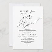 Invitation Rien De Chic, Juste De L'Amour, Dîner Mariage Dans (Devant)