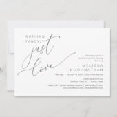 Invitation Rien De Chic, Juste De L'Amour, Dîner Mariage Dans (Devant)