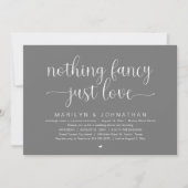 Invitation Rien De Chic, Juste De L'Amour, Dîner Mariage Dans (Devant)