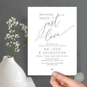 Invitation Rien De Chic, Juste De L'Amour, Dîner Mariage Dans