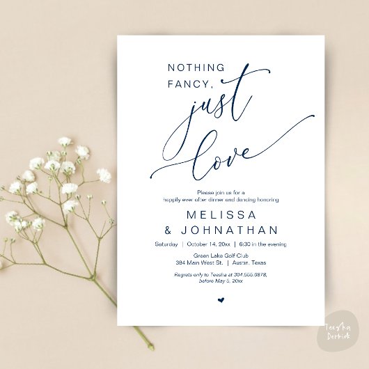 Invitation Rien De Chic, Juste De L'Amour, Dîner Mariage Dans