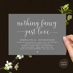Invitation Rien De Chic, Juste De L'Amour, Dîner Mariage Dans