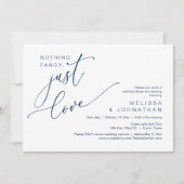 Invitation Rien De Chic, Juste De L'Amour, Dîner Mariage Dans (Devant)