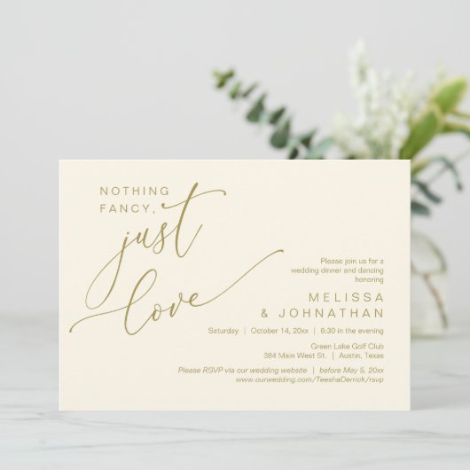 Invitation Rien De Chic, Juste De L'Amour, Dîner Mariage Dans (Debout devant)