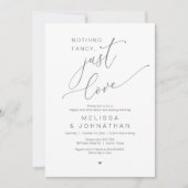 Invitation Rien De Chic, Juste De L'Amour, Dîner Mariage Dans (Devant)