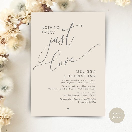 Invitation Rien De Chic, Juste De L'Amour, Réception De Maria