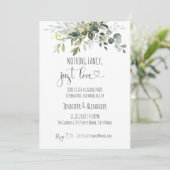 Invitation Rien de fabuleux à l'accueil de mariage d'amour (Debout devant)