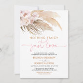 Invitation Rien De Fancy Just Loho Pampas Mariage en herbe (Devant)