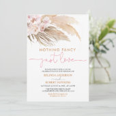 Invitation Rien De Fancy Just Loho Pampas Mariage en herbe (Debout devant)