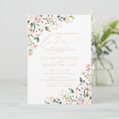 Invitation Rien De Fancy Just Love Blush Pink Mariage (Debout devant)