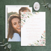 Invitation Rien De Fancy Just Love Blush Pink Photo Mariage