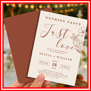 Invitation Rien De Fancy Just Love Burange Boho Mariage