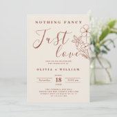 Invitation Rien De Fancy Just Love Burange Boho Mariage (Debout devant)