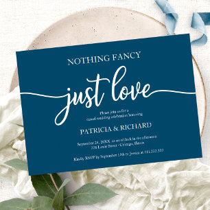 Invitation Rien De Fancy Just Love Décontracté Mariage Ocean