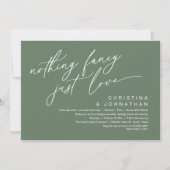Invitation Rien De Fancy Just Love Dîner Mariage (Devant)