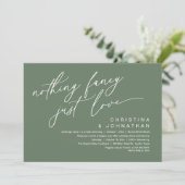 Invitation Rien De Fancy Just Love Dîner Mariage (Debout devant)