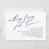 Invitation Rien De Fancy Just Love Dîner Mariage (Devant)