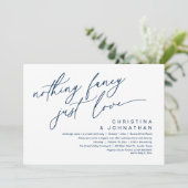 Invitation Rien De Fancy Just Love Dîner Mariage (Debout devant)