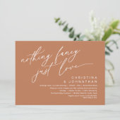 Invitation Rien De Fancy Just Love Dîner Mariage (Debout devant)