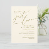Invitation Rien De Fancy Just Love Dîner Mariage (Debout devant)
