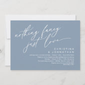 Invitation Rien De Fancy Just Love Dîner Mariage (Devant)