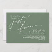 Invitation Rien De Fancy Just Love Dîner Mariage (Devant)