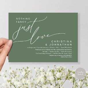 Invitation Rien De Fancy Just Love Dîner Mariage