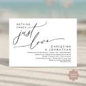 Invitation Rien De Fancy Just Love Dîner Mariage
