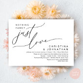 Invitation Rien De Fancy Just Love Dîner Mariage