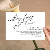 Invitation Rien De Fancy Just Love Dîner Mariage