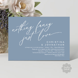 Invitation Rien De Fancy Just Love Dîner Mariage