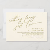 Invitation Rien De Fancy Just Love Dîner Mariage (Devant)