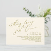 Invitation Rien De Fancy Just Love Dîner Mariage (Debout devant)