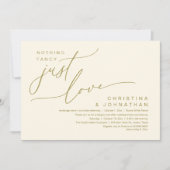 Invitation Rien De Fancy Just Love Dîner Mariage (Devant)