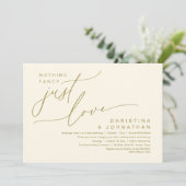Invitation Rien De Fancy Just Love Dîner Mariage (Debout devant)