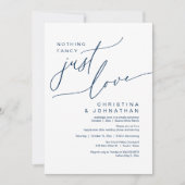 Invitation Rien De Fancy Just Love Dîner Mariage (Devant)