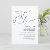 Invitation Rien De Fancy Just Love Dîner Mariage (Debout devant)