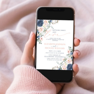 Invitation Rien De Fancy Just Love Dusty Blue Blush Mariage