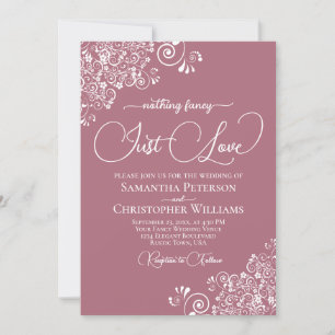 Invitation Rien De Fancy Just Love Dusty Rose Frilly Mariage