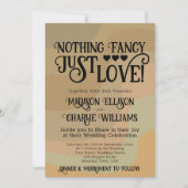 Invitation Rien De Fancy Just Love Earthtone Retro Mariage (Devant)