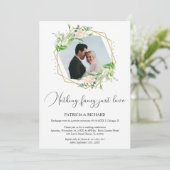 Invitation Rien De Fancy Just Love Eloped Mariage Célébration (Debout devant)