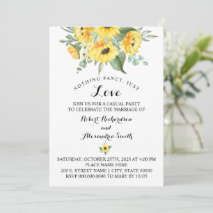 Invitation Rien De Fancy Just Love Elopement Tournesols